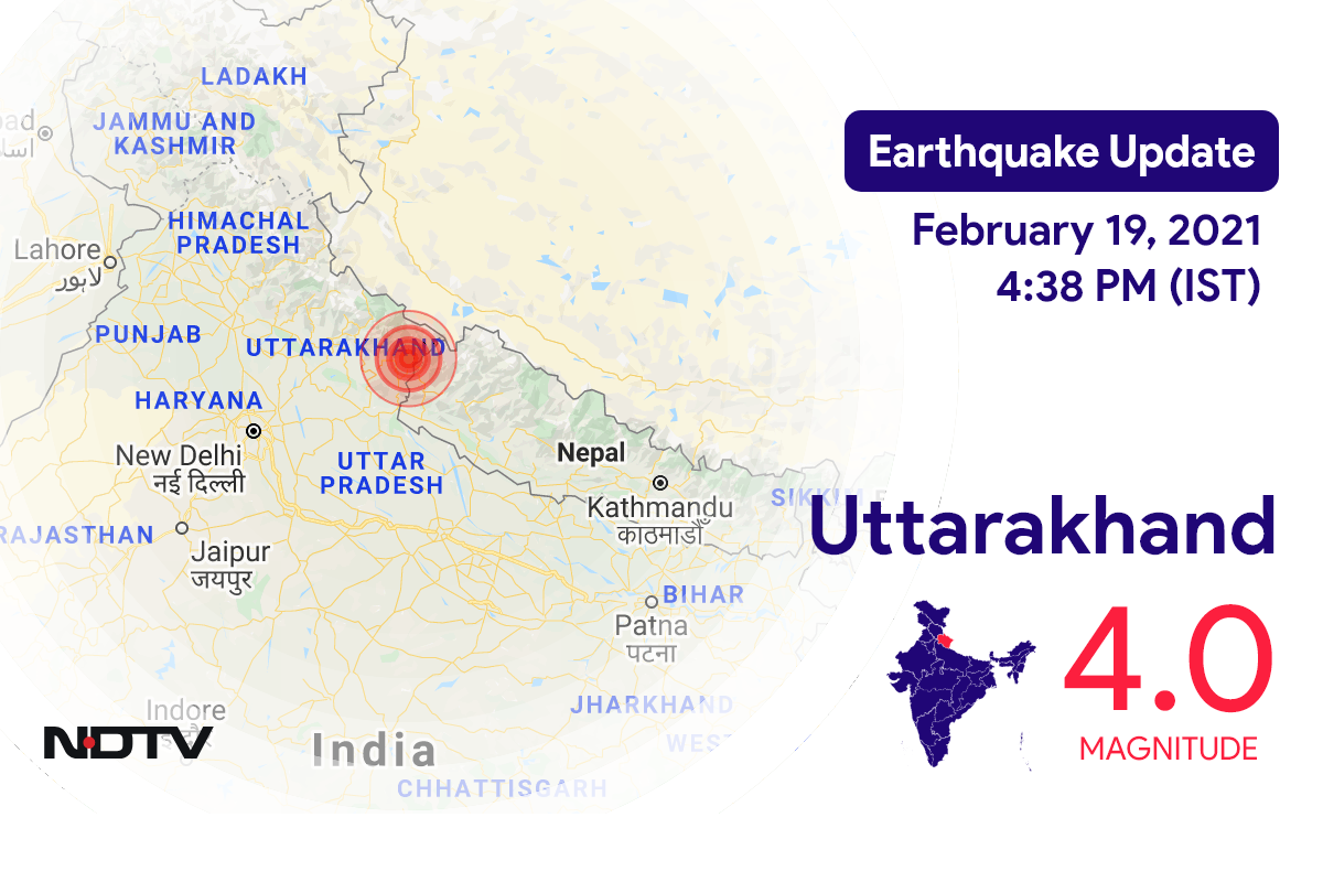 Magnitude 4.0 Intensity Earthquake Strikes Uttarakhand's Pithoragarh