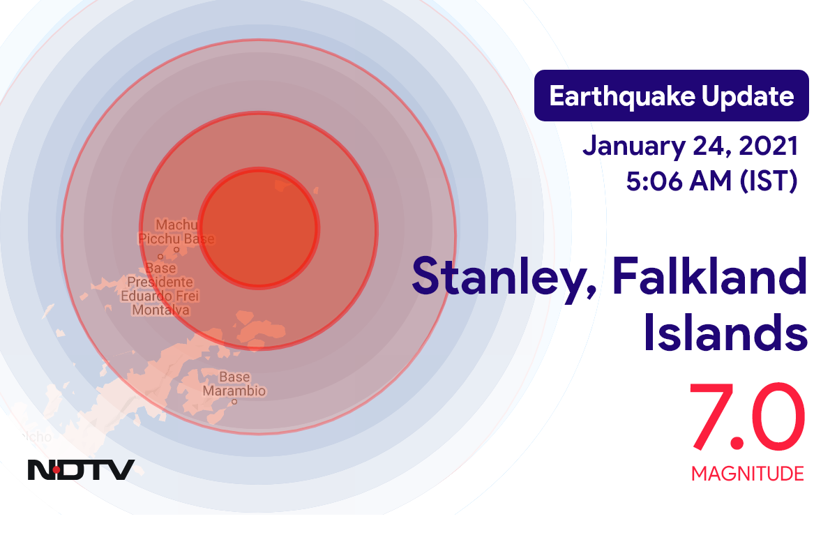 Earthquake With Magnitude 7 Strikes Near Stanley, Falkland Islands