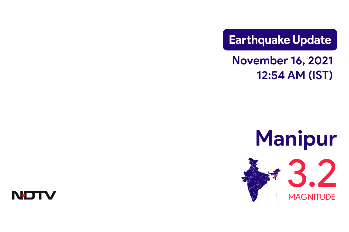 Manipur में Ukhrul के निकट रिक्टर पैमाने पर 3.2 तीव्रता वाले भूकंप के झटके