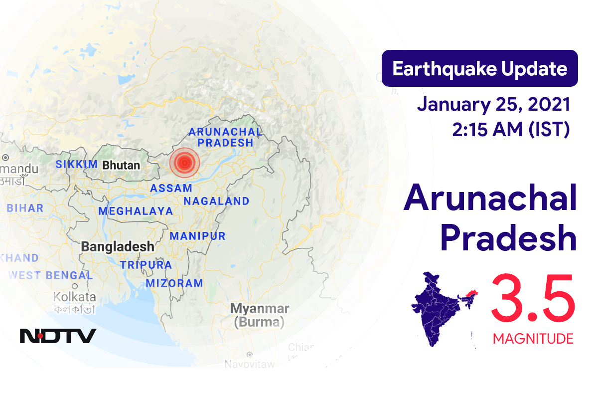 Magnitude 3.5 Earthquake Strikes Near Itanagar In Arunachal Pradesh