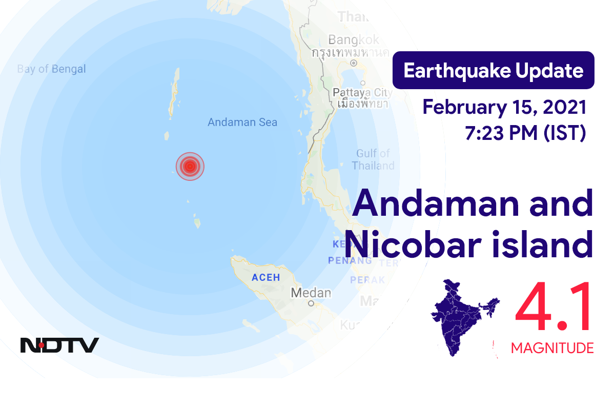 4.1-Magnitude Earthquake Strikes Andaman And Nicobar Island