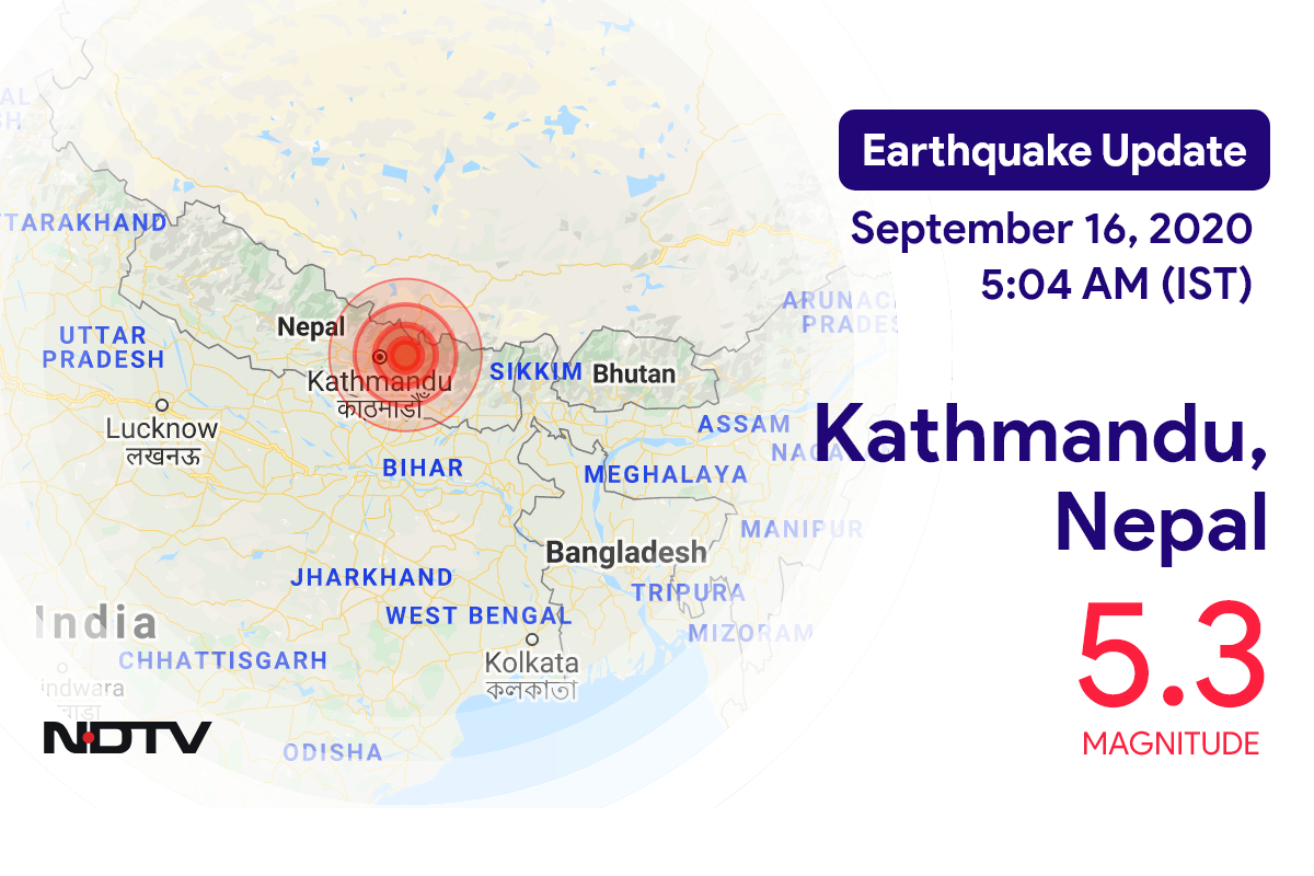 Earthquake With Magnitude 5.3 Strikes Near Kathmandu, Nepal