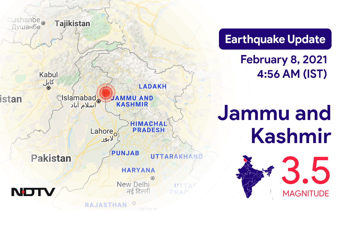 Magnitude 3.5 Earthquake Hits Jammu And Kashmir's Gulmarg