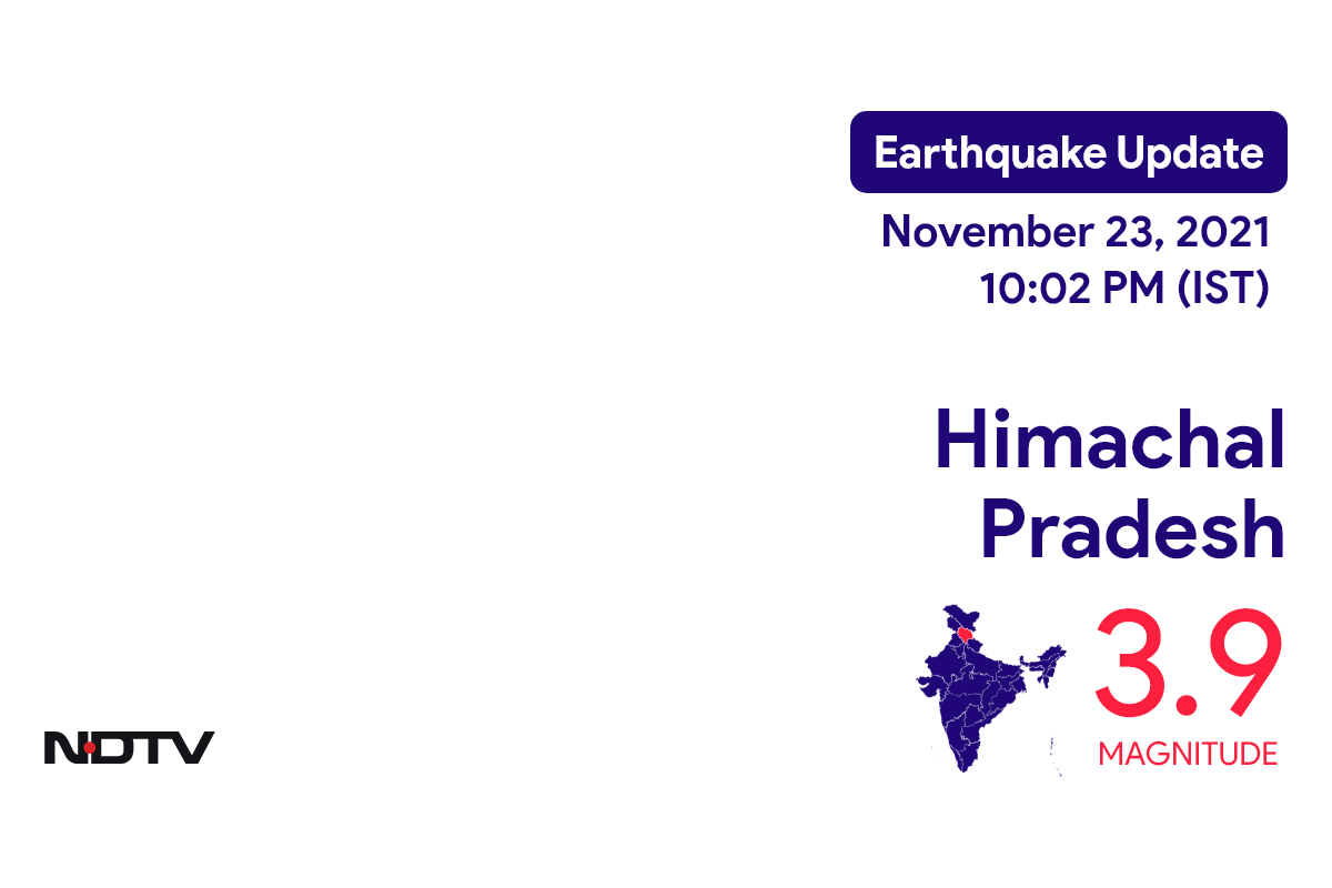 Himachal Pradesh में Shimla के निकट रिक्टर पैमाने पर 3.9 तीव्रता वाले भूकंप के झटके