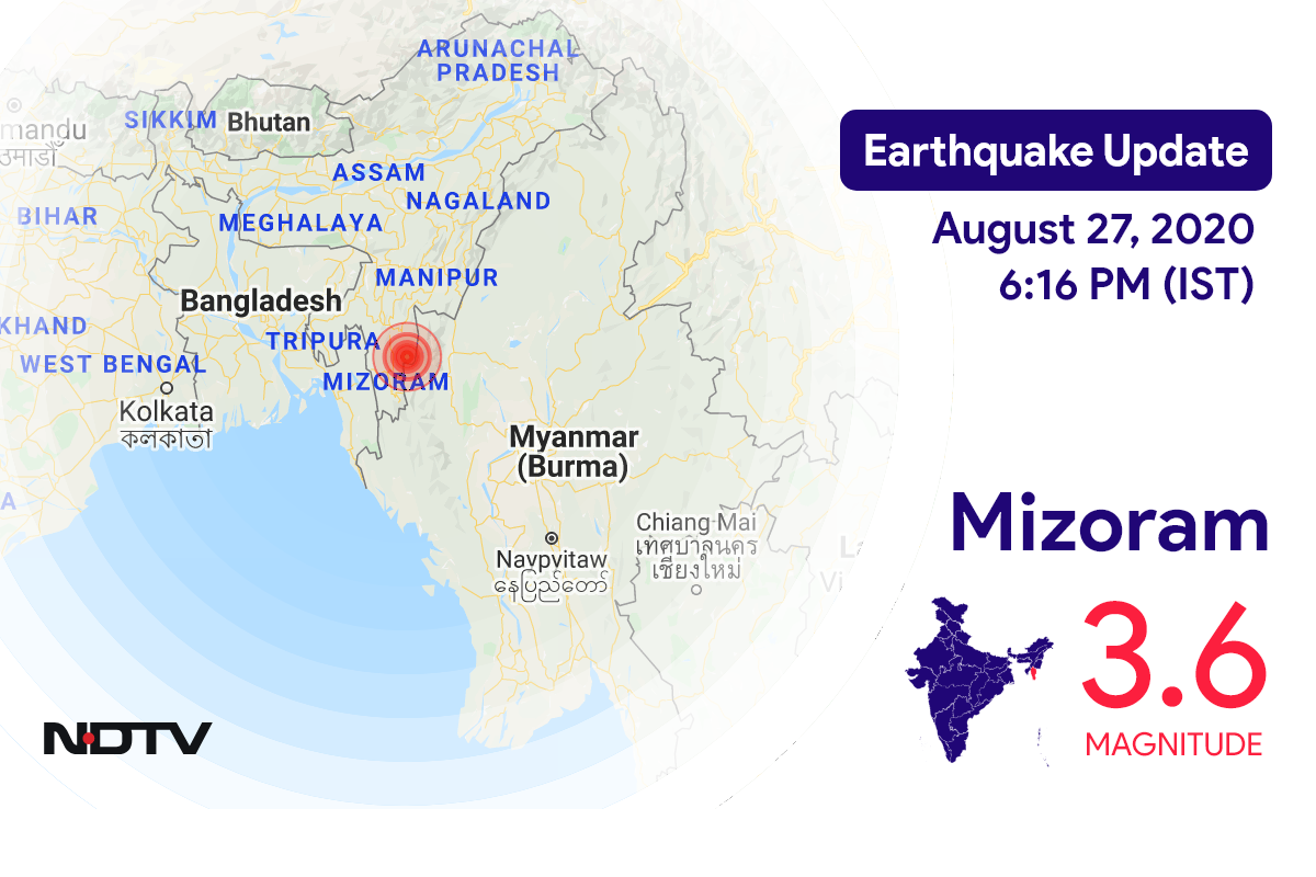 3.6 Earthquake Strikes Near Mizoram's Khawbung
