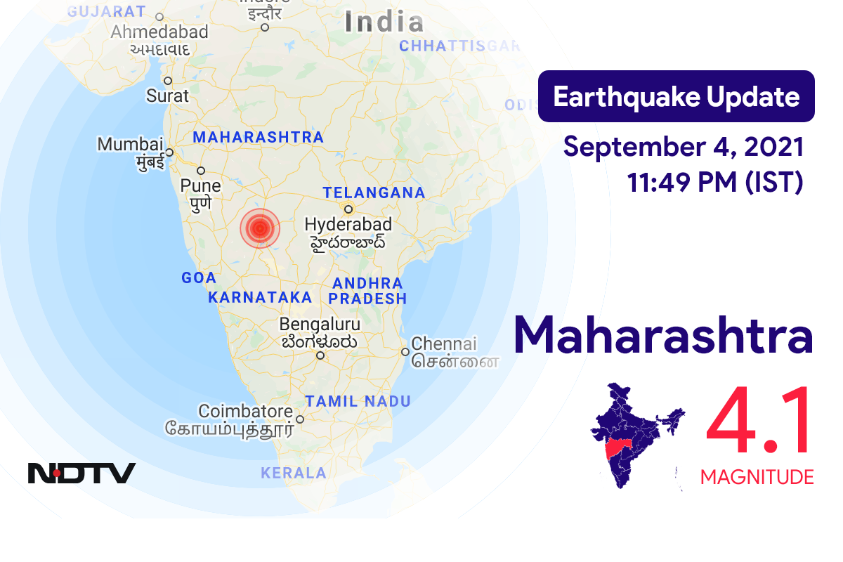 महाराष्ट्र में कोल्हापुर के निकट भूकंप के झटके, रिक्टर स्केल पर 4.1 रही तीव्रता