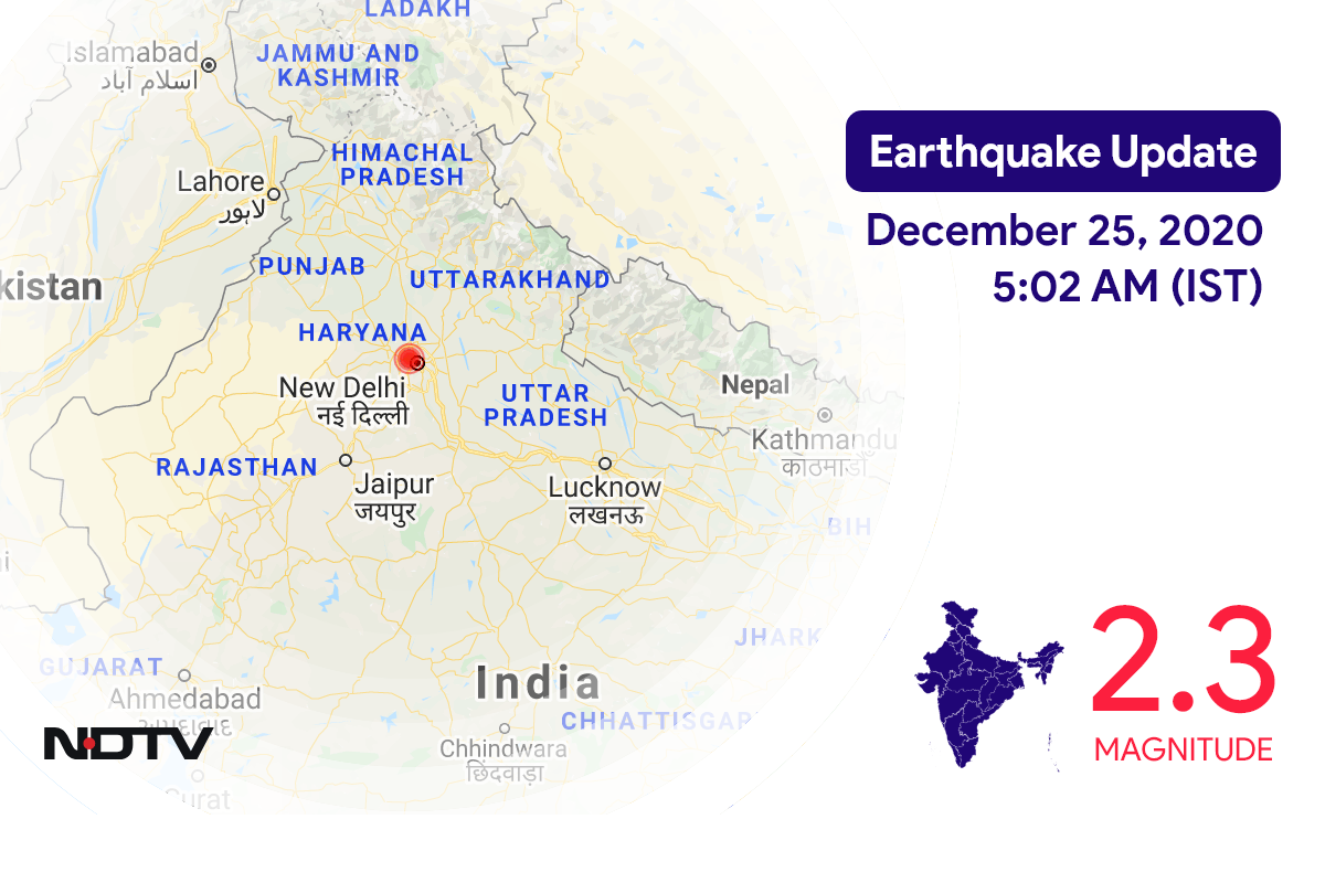 Earthquake With Magnitude 2.3 Strikes Near Delhi