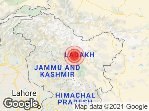 Jammu & Kashmir में Alchi(Leh) के निकट रिक्टर पैमाने पर 3.5 तीव्रता वाले भूकंप के झटके