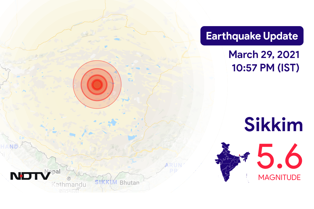 Sikkim में Lachung के निकट रिक्टर पैमाने पर 5.6 तीव्रता वाले भूकंप के झटके