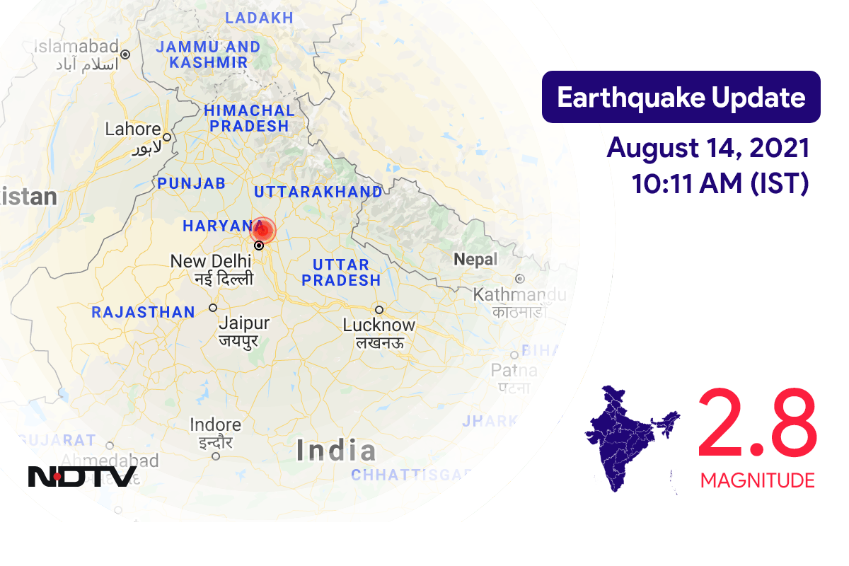नई दिल्ली में भूकंप के झटके महसूस किए गए, जानमाल के नुकसान की खबर नहीं
