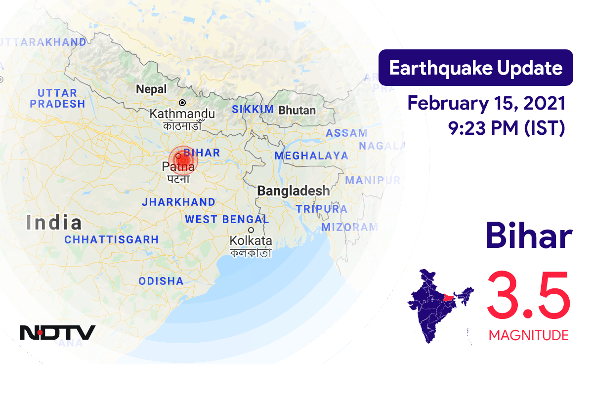 Earthquake In Bihar With Magnitude 3.5 Strikes Near Nalanda Earthquake In Bihar With Magnitude 3.5 Strikes Near Nalanda