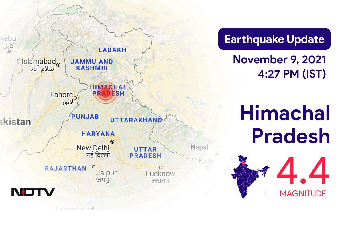 Himachal Pradesh में Mandi के निकट रिक्टर पैमाने पर 4.4 तीव्रता वाले भूकंप के झटके