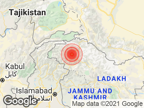 Jammu and Kashmir में Gulmarg के निकट रिक्टर पैमाने पर 3.6 तीव्रता वाले भूकंप के झटके