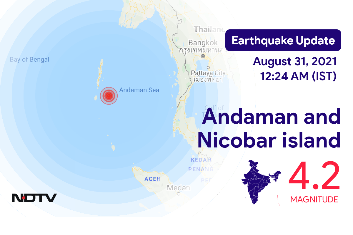 अंडमान निकोबार द्वीप में पोर्टब्लेयर के निकट भूकंप के झटके, जानमाल के नुकसान की खबर नहीं