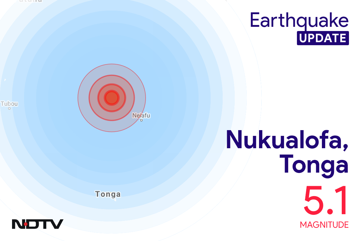 Earthquake With Magnitude 5.1 Strikes Near Nukualofa, Tonga