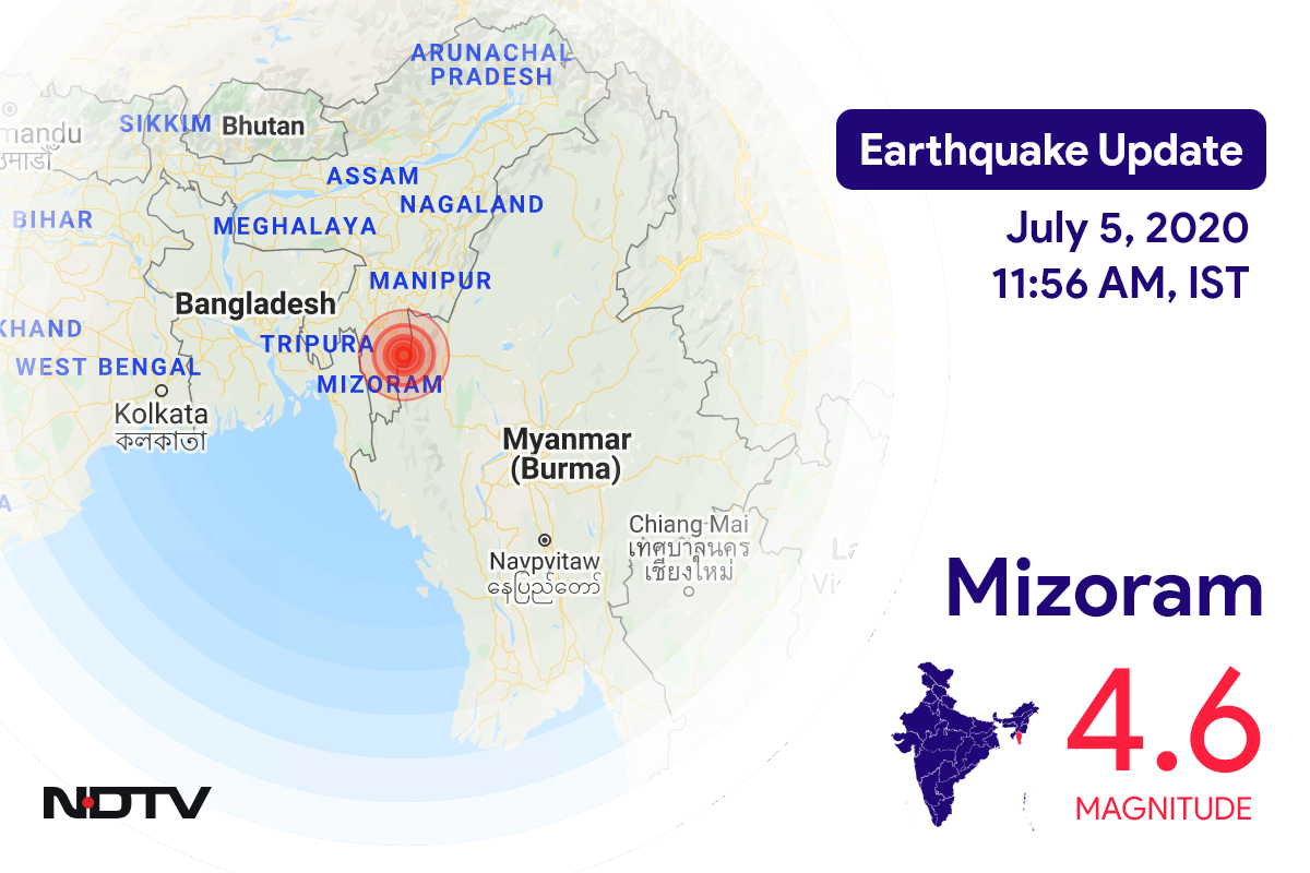 Earthquake In Mizoram With Magnitude 4.6 Strikes Near Champhai