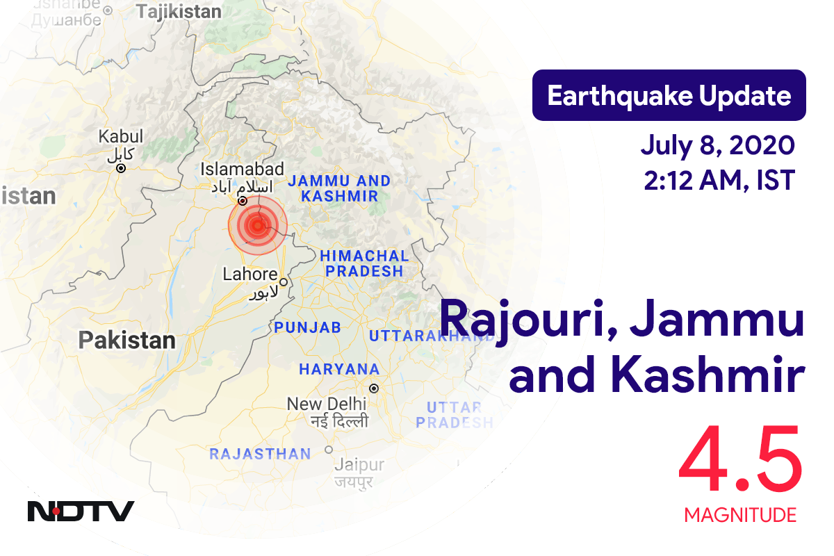 4.5 Magnitude Strikes Near Jammu And Kashmir's Rajouri