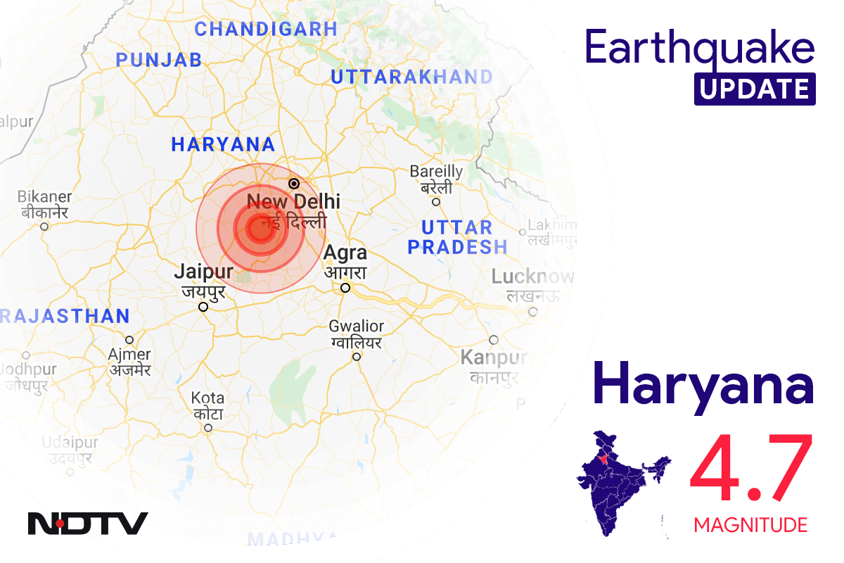 Delhi Earthquake: दि‍ल्‍ली-NCR और आसपास के शहरों में आया 4.7 तीव्रता का भूकंप