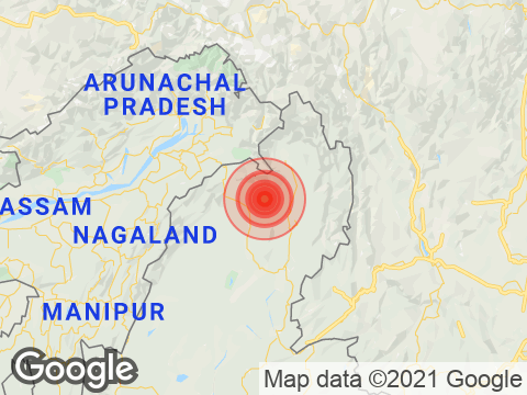 Arunachal Pradesh में Changlang के निकट रिक्टर पैमाने पर 4.4 तीव्रता वाले भूकंप के झटके