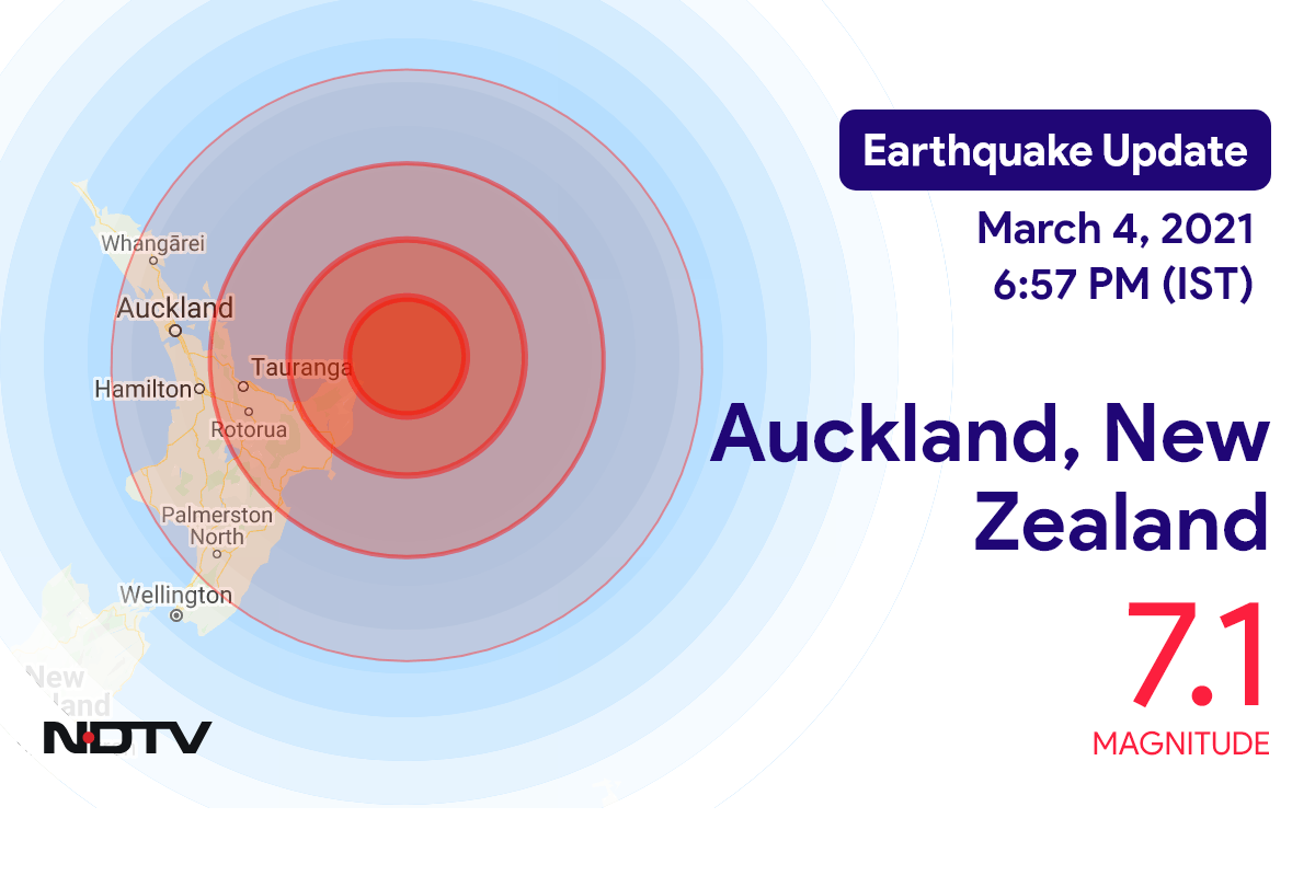 New Zealand : ऑकलैंड के निकट 7.1 तीव्रता वाले भूकंप के झटके