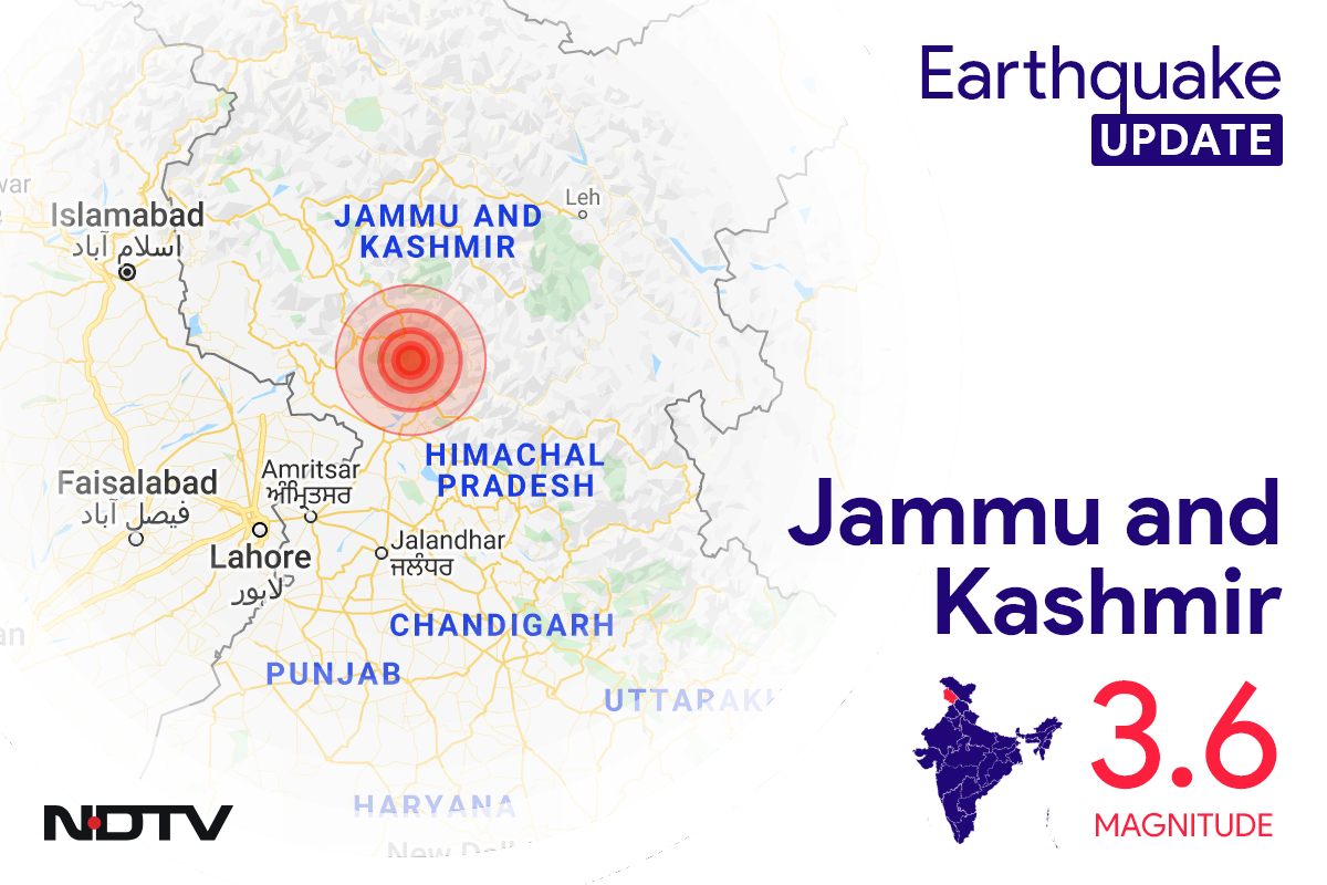 3.6 Magnitude Earthquake Hits Jammu And Kashmir In Gandoh