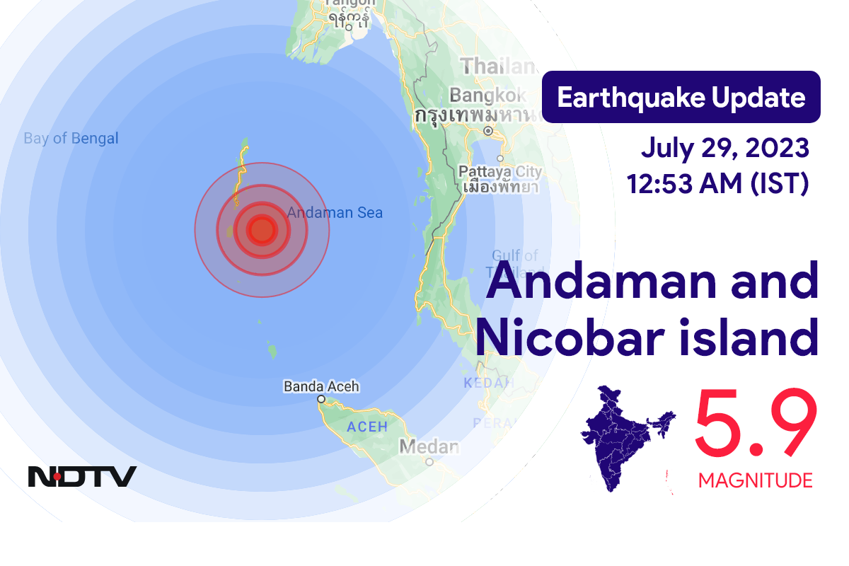 5.9 Magnitude Earthquake Hits Andaman And Nicobar Islands