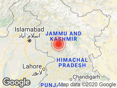 Jammu and Kashmir में Pahalgam के निकट रिक्टर पैमाने पर 3.4 तीव्रता वाले भूकंप के झटके