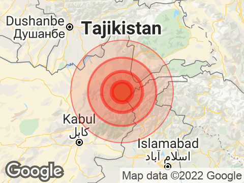 Earthquake With Magnitude 5.7 Strikes Near Fayzabad, Afghanistan