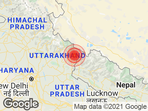 Uttarakhand में Daranti के निकट रिक्टर पैमाने पर 3.7 तीव्रता वाले भूकंप के झटके