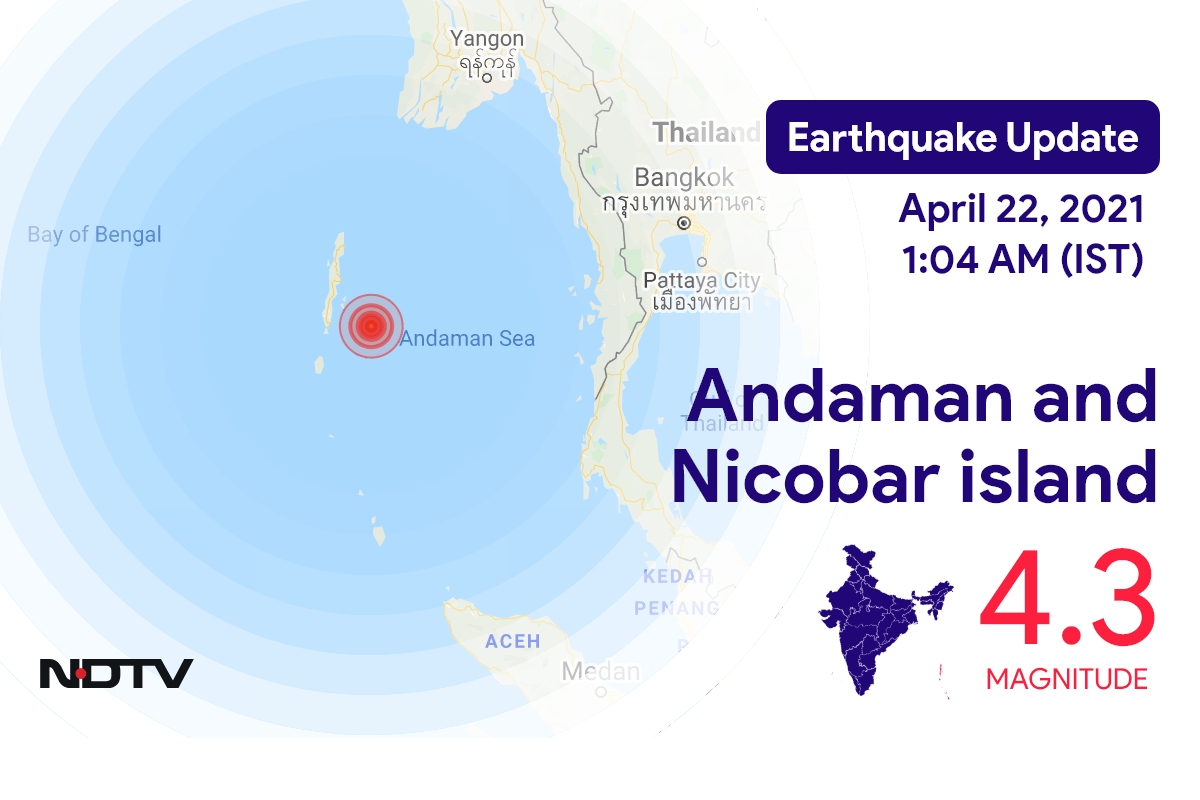 4.3 magnitude earthquake strikes Andaman and Nicobar