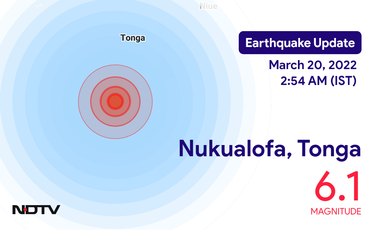 Earthquake With Magnitude 6.1 Strikes South Of Tonga