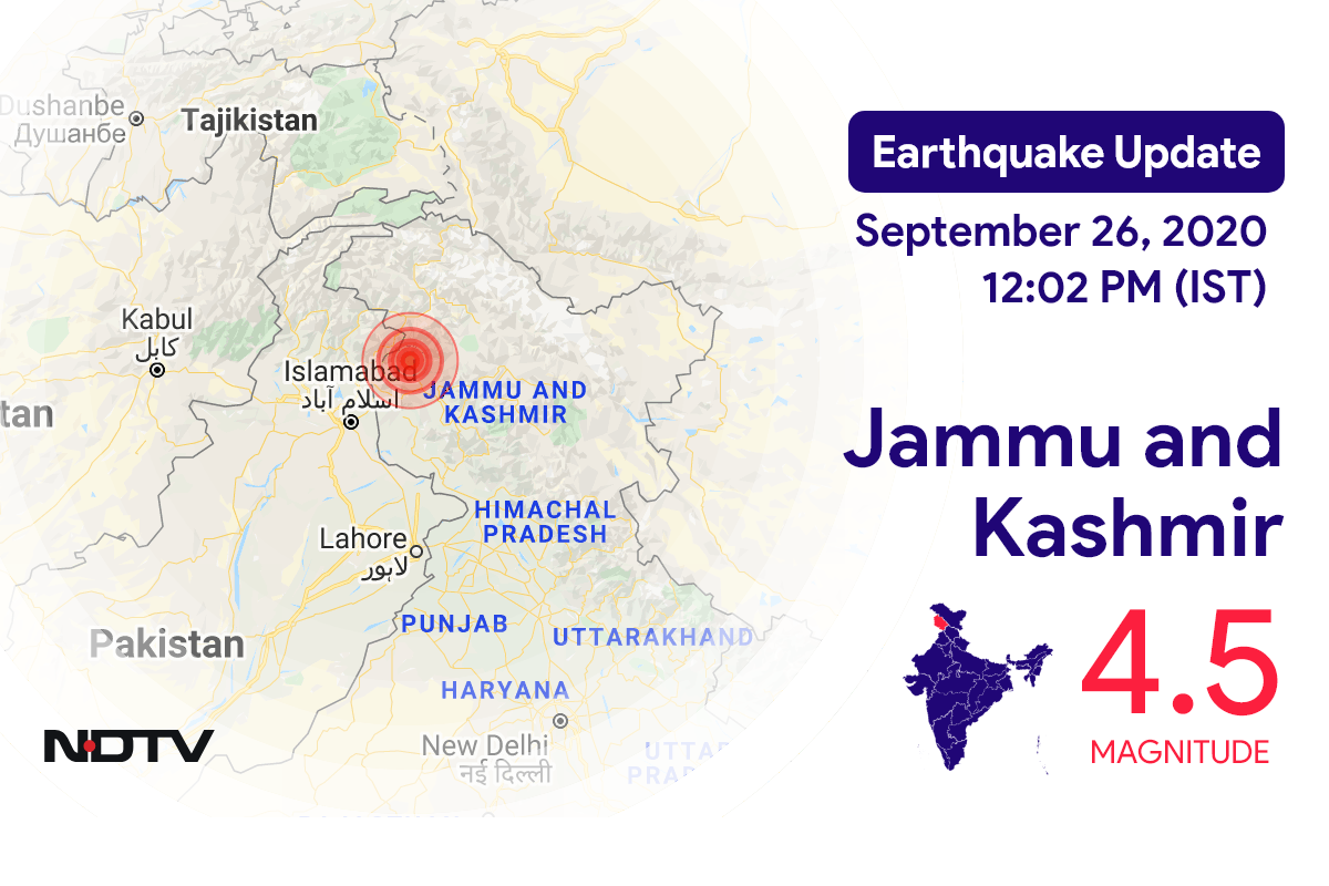4.5 Earthquake Strikes Near Jammu and Kashmir's Gulmarg