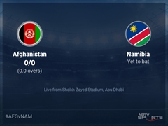 Afghanistan vs Namibia: ICC T20 World Cup 2021 Live Cricket Score, Live Score Of Today's Match on NDTV Sports