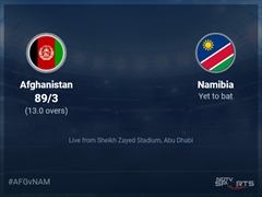 Afghanistan vs Namibia Live Score Ball by Ball, ICC T20 World Cup 2021 Live Cricket Score Of Today's Match on NDTV Sports