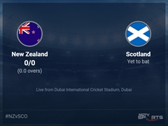 New Zealand vs Scotland Live Score Ball by Ball, ICC T20 World Cup 2021 Live Cricket Score Of Today's Match on NDTV Sports