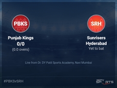 Punjab Kings vs Sunrisers Hyderabad Live Score Ball by Ball, IPL 2022 Live Cricket Score Of Today's Match on NDTV Sports