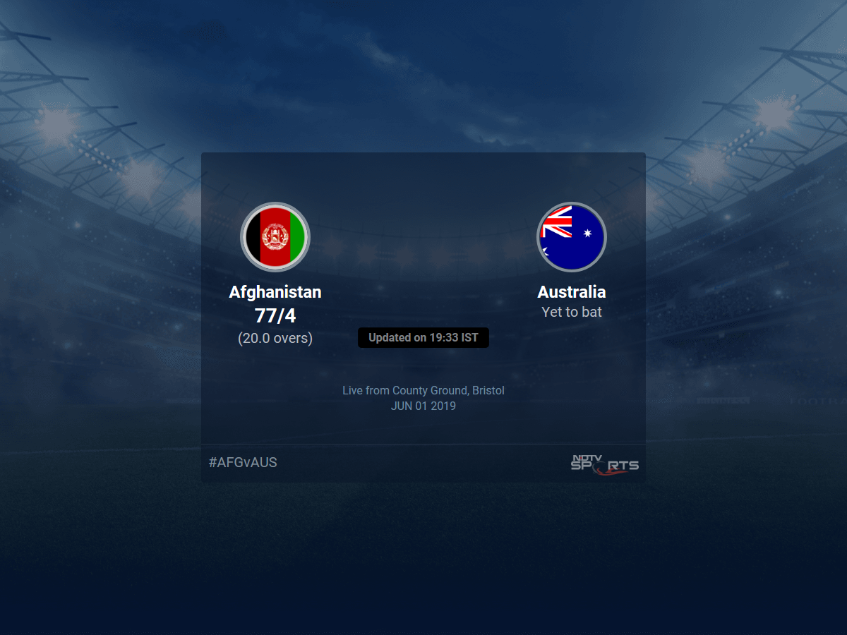 Afghanistan vs Australia Live Score, Over 16 to 20 Latest Cricket Score, Updates