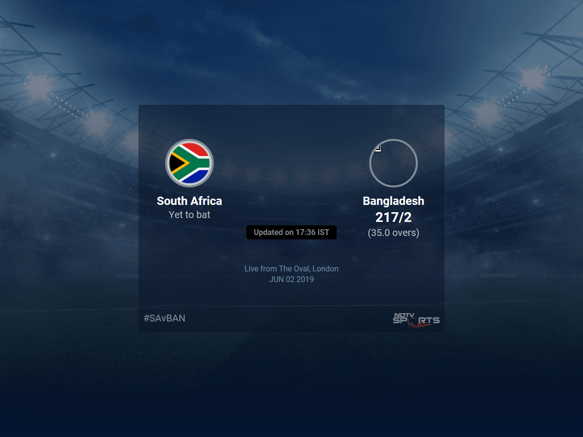 Bangladesh vs South Africa Live Score, Over 31 to 35 Latest Cricket Score, Updates
