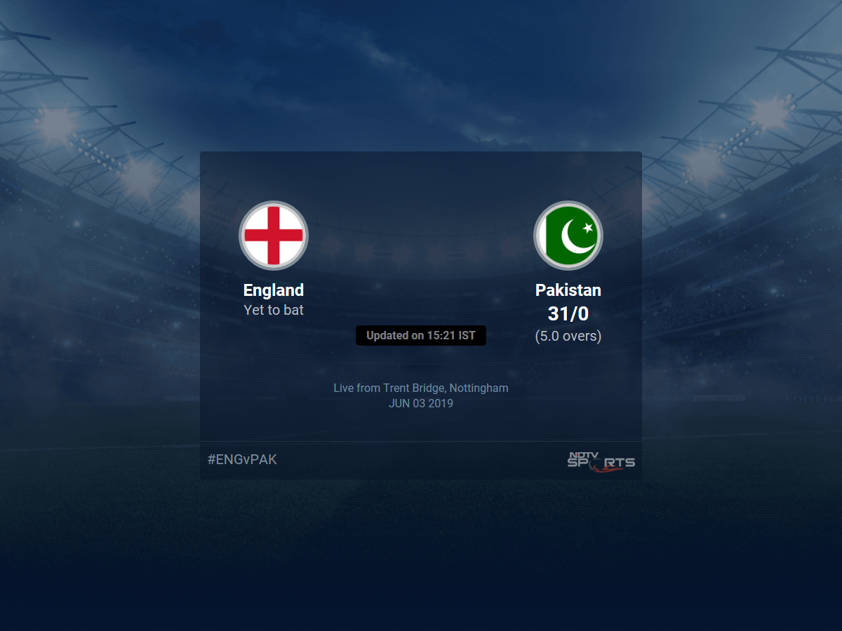Pakistan vs England Live Score, Over 1 to 5 Latest Cricket Score, Updates