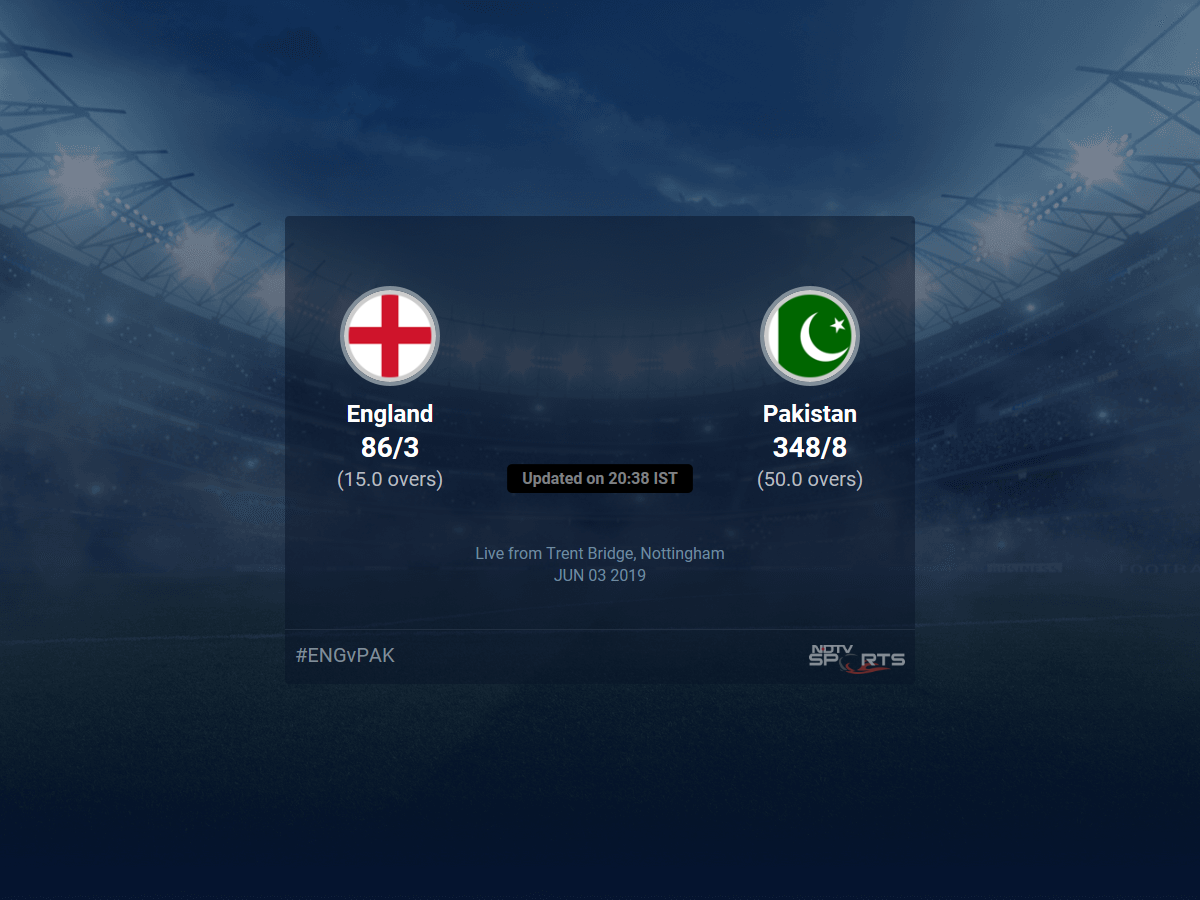 England vs Pakistan Live Score, Over 11 to 15 Latest Cricket Score, Updates