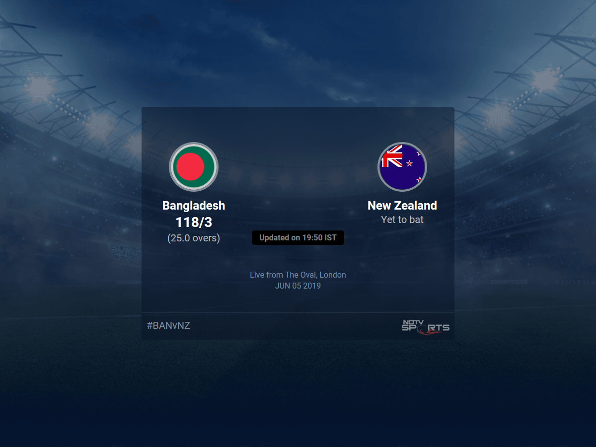 Bangladesh vs New Zealand live score over Match 9 ODI 21 25 updates | Cricket News