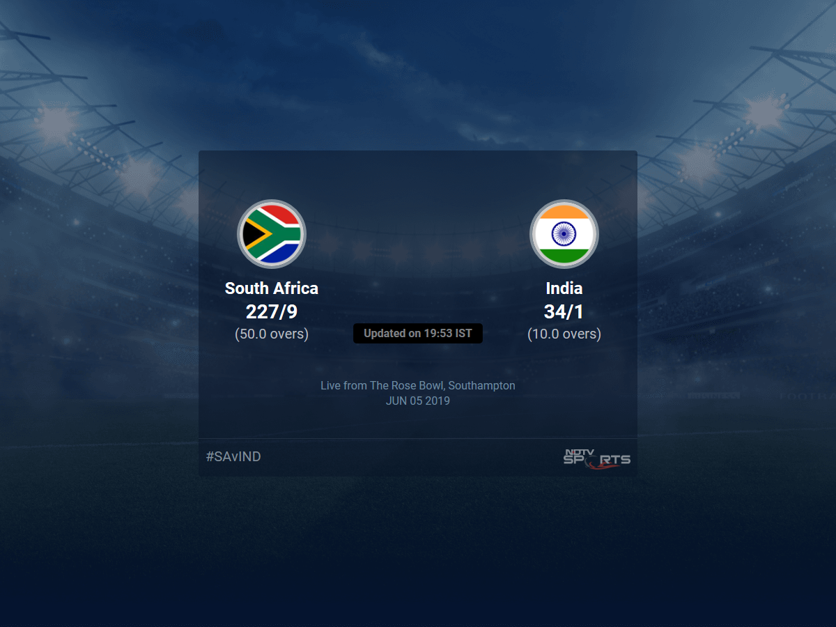 India vs South Africa Live Score, Over 6 to 10 Latest Cricket Score, Updates