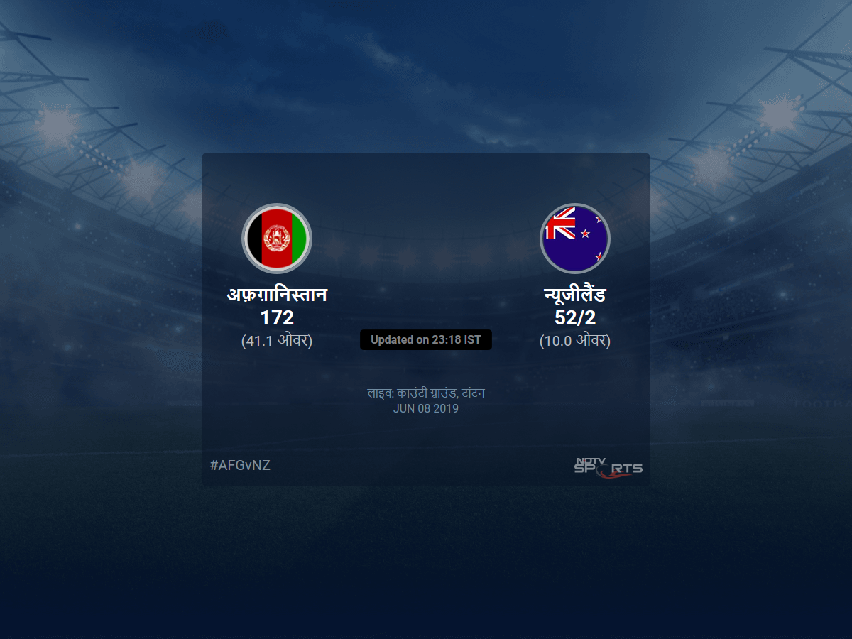Afghanistan vs New Zealand live score over Match 13 ODI 6 10 updates ...