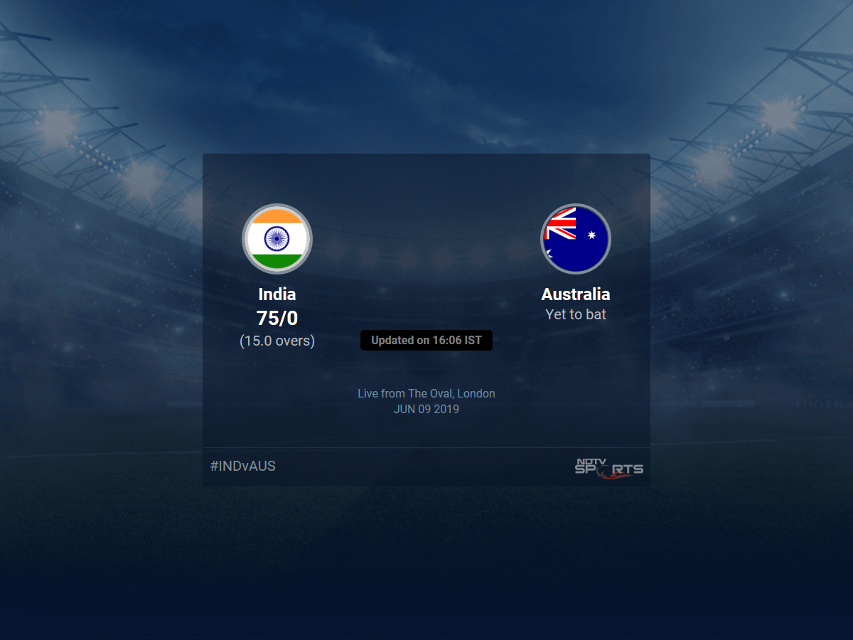 latest score india vs australia today