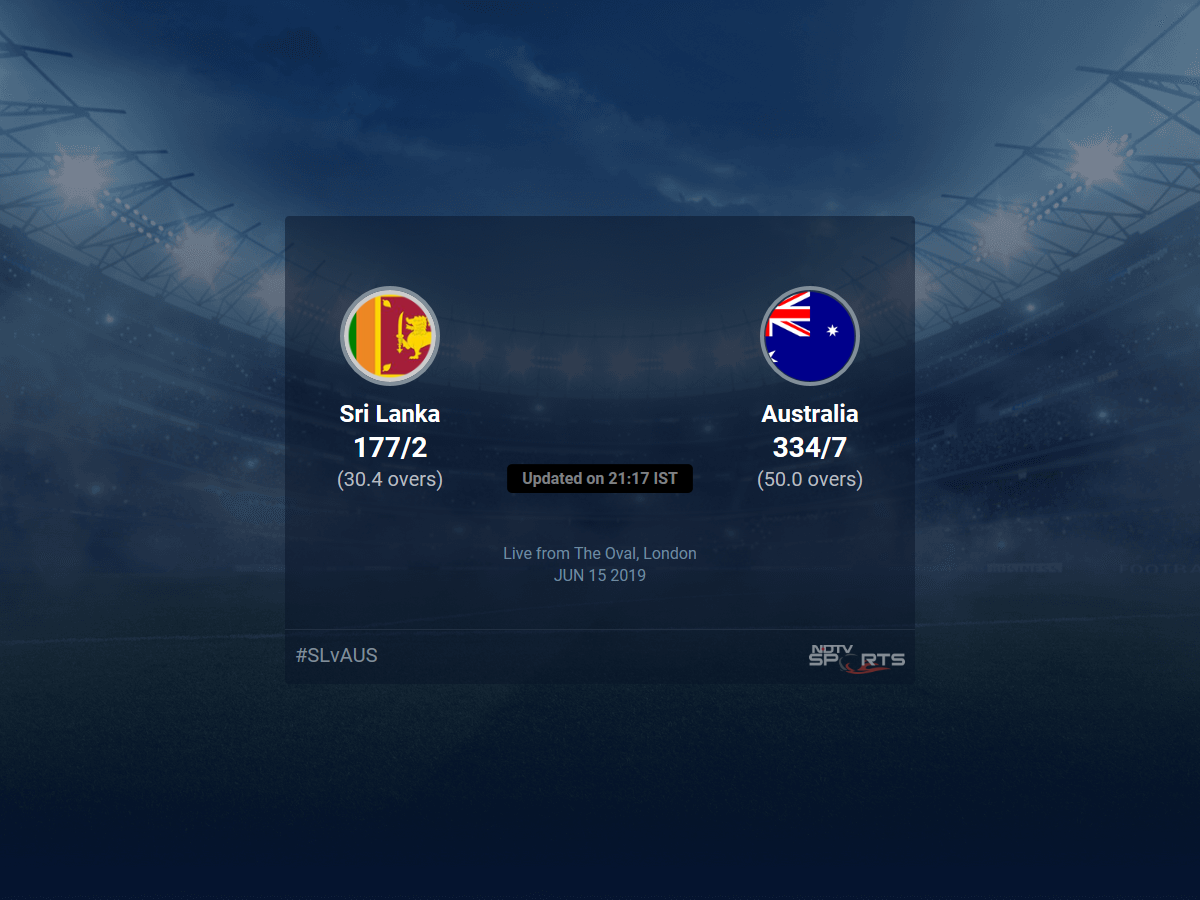 Sri Lanka vs Australia live score over Match 20 ODI 26 30 ...