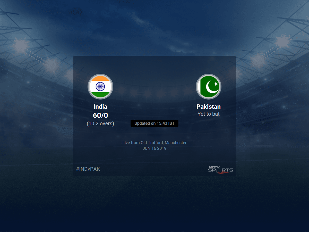 Pakistan vs India Live Score, Over 6 to 10 Latest Cricket Score, Updates