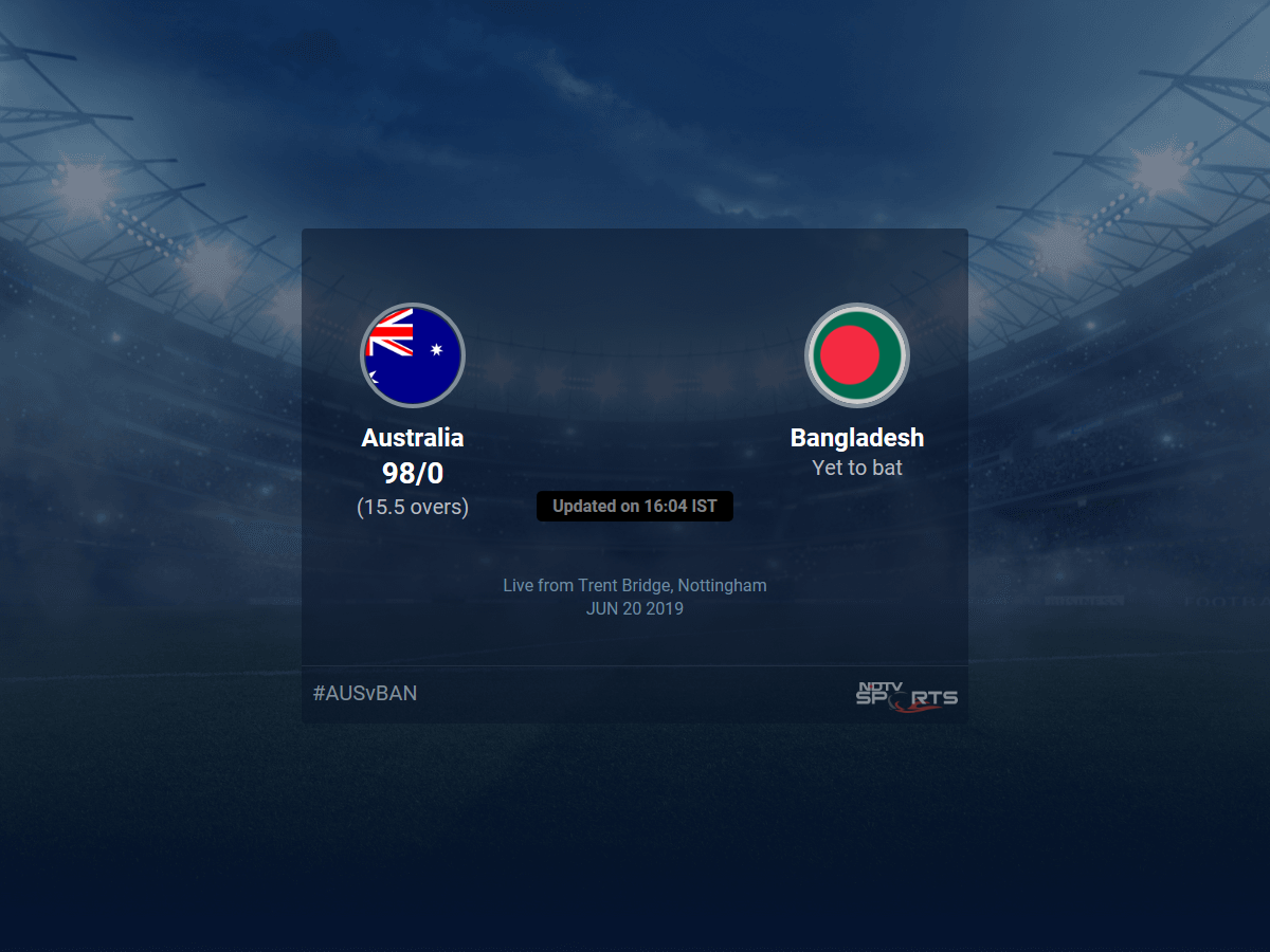 Australia vs Bangladesh Live Score, Over 11 to 15 Latest Cricket Score, Updates