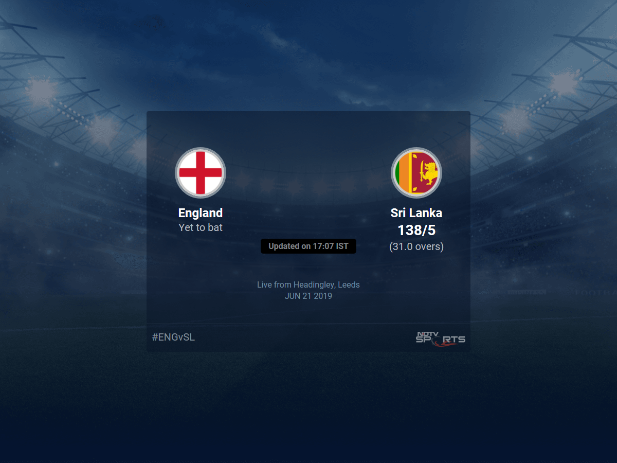 England vs Sri Lanka live score over Match 27 ODI 26 30 updates