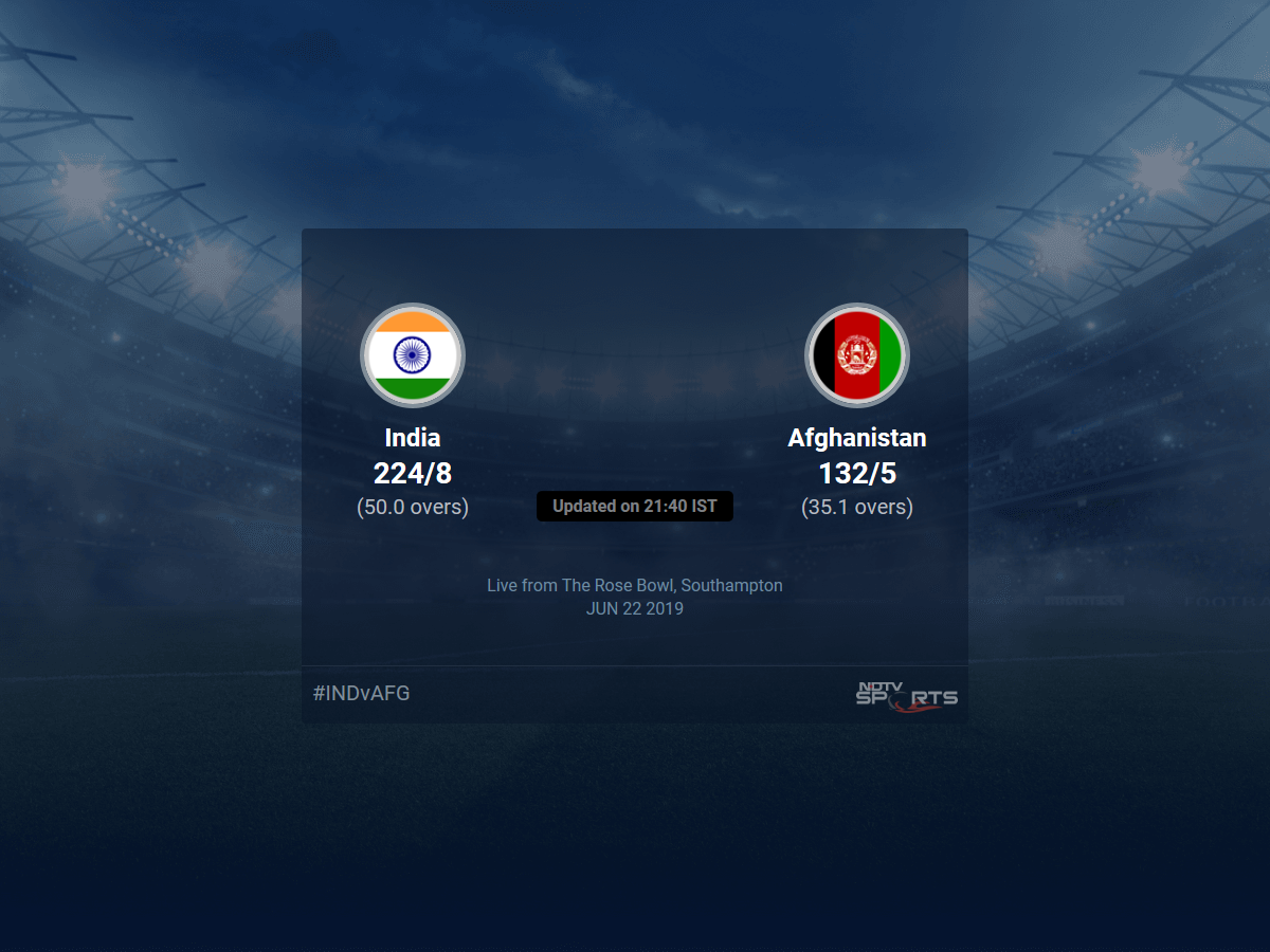 India vs Afghanistan live score over Match 28 ODI 31 35 updates