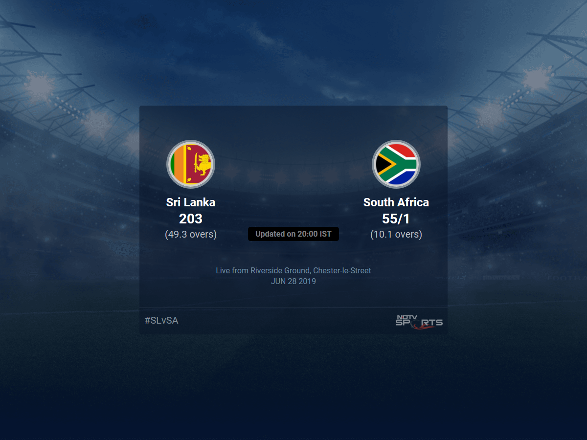 South Africa vs Sri Lanka Live Score, Over 6 to 10 Latest Cricket Score, Updates